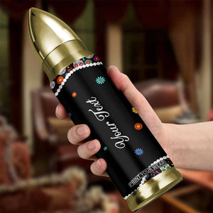 Personalized Sugar Skull Bullet Tumbler Custom Name Flower Gothic Gifts For Latina Mexican Girls Women TB10 Print Your Wear