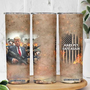 Make Pets Safe Again Trump 2024 Save Our Pets Skinny Tumbler American Flag TB10 Print Your Wear