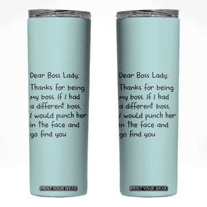 Funny Boss Gifts for Women Skinny Tumbler Bosses Day Funny Boss Lady Gift Ideas TB10 Pink Print Your Wear