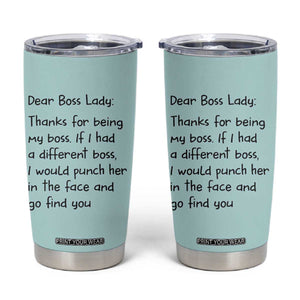 Funny Boss Gifts for Women Tumbler Cup Bosses Day Funny Boss Lady Gift Ideas TB10 Pink Print Your Wear