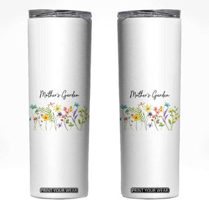 Mothers Garden Skinny Tumbler Mother's Day Flower Mom Gifts TB10 White Print Your Wear