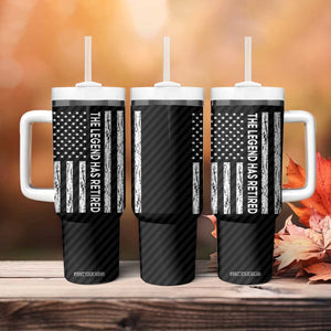 The Legend Has Retired Tumbler With Handle Goodbye Present Farewell Gifts For Coworker US Flag TB10 Print Your Wear