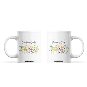 Grandmas Garden Coffee Mug Flower Mothers Day Gift TB10 White Print Your Wear
