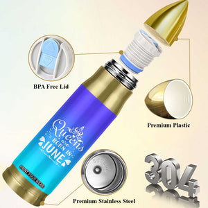 June Birthday Gifts For Women Bullet Tumbler Queens Are Born In June TB10 Print Your Wear
