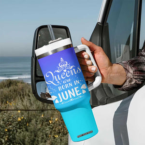 June Birthday Gifts For Women Tumbler With Handle Queens Are Born In June TB10 Print Your Wear