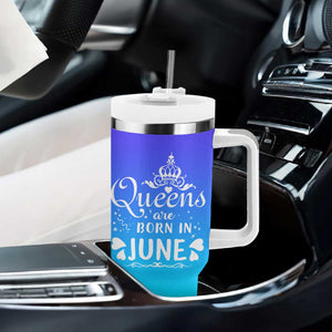 June Birthday Gifts For Women Tumbler With Handle Queens Are Born In June TB10 Print Your Wear