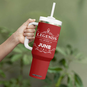 June Birthday Gifts Tumbler With Handle Legends Are Born In June TB10 Print Your Wear