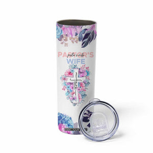 Gifts For Pastor Wife Skinny Tumbler Pastors Wives Flower Cross Christian Gifts For Women TB10 Print Your Wear