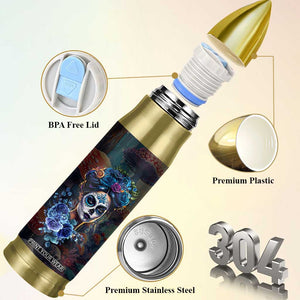 Sugar Skull Bullet Tumbler Sugar And Spice Gift For Women Girls TB10 Print Your Wear