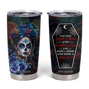 Sugar Skull Tumbler Cup Sugar And Spice Gift For Women Girls TB10 Multicolor Print Your Wear