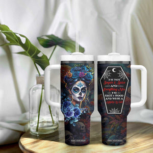Sugar Skull Tumbler With Handle Sugar And Spice Gift For Women Girls TB10 Print Your Wear