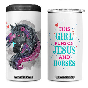 Christian Gifts For Horse Lover 4 in 1 Can Cooler Tumbler Horse Gifts For Girls Teenage Daughter Sister Friends Bestie Niece TB10 One Size: 16 oz White Print Your Wear