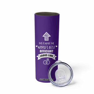 Groomsmen Proposal Gift Skinny Tumbler This Is What An Awesome Officiant Looks Like Bride Groom Thank You TB10 Print Your Wear
