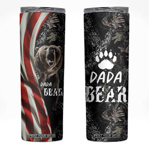Gifts For Dad Skinny Tumbler Dada Bear American Flag TB10 Camouflage Print Your Wear
