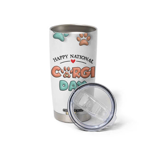 Corgi Lovers Tumbler Cup 3D Inflated Effect Cute Dog Lovers Gift Happy National Corgi Day TB10 Print Your Wear