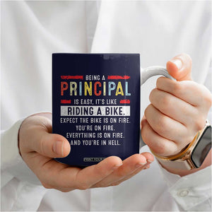 Funny Principal Gifts Coffee Mug School Principals Day Being A Principal Is Easy Like Riding A Bike TB10 Print Your Wear