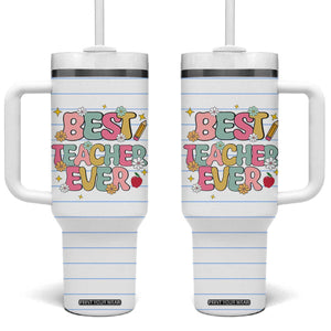 Teacher Tumbler With Handle Appreciation Gift For Teachers TB10 One Size: 40 oz White Print Your Wear