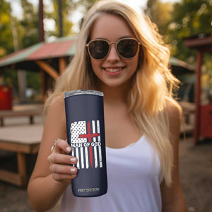 Personalized Christian Gifts For Men Skinny Tumbler Custom Name Man Of God Bible Verse Religious Gift TB10 Print Your Wear