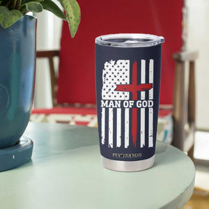 Personalized Christian Gifts For Men Tumbler Cup Custom Name Man Of God Bible Verse Religious Gift TB10 Print Your Wear
