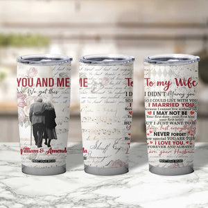 Personalized Anniversary Gift for Wife Tumbler Cup Custome Name Forever Married Love From Husband TB10 Print Your Wear