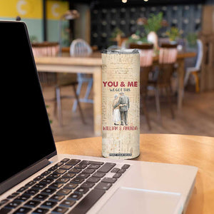 Personalized Anniversary Gift Skinny Tumbler Custome Name You And Me Forever Love TB10 Print Your Wear