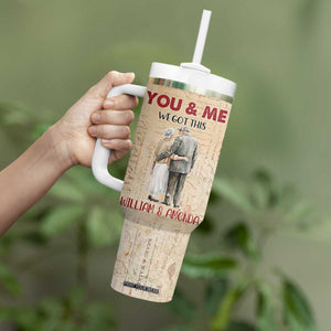 Personalized Anniversary Gift Tumbler With Handle Custome Name You And Me Forever Love TB10 Print Your Wear