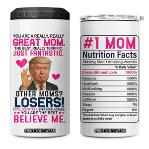 Gifts for Mom From Daughter Son 4 in 1 Can Cooler Tumbler Funny Trump Meme Christmas Valentines Day Gift For Mom Wife TB10 One Size: 16 oz White Print Your Wear