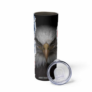Proud Navy Veteran Skinny Tumbler American Flag Eagle Military Gifts TB10 Print Your Wear