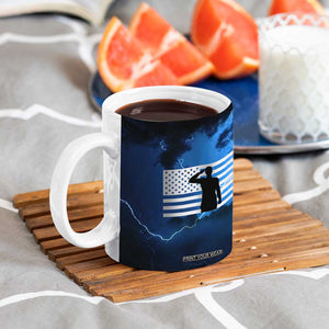 Proud Navy Veteran Coffee Mug Vintage American Flag TB10 Print Your Wear