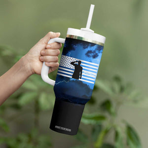 Proud Navy Veteran Tumbler With Handle Vintage American Flag TB10 Print Your Wear