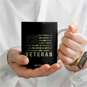Veteran Coffee Mug Distressed Camouflage US Flag Veteran Army Military TB10 Print Your Wear