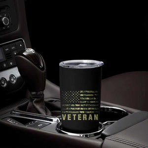 Veteran Tumbler Cup Distressed Camouflage US Flag Veteran Army Military TB10 Print Your Wear