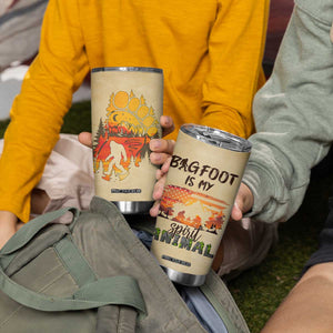 Bigfoot Tumbler Cup Sasquatch Lover Campfire Outdoor Camping Nature Gift TB10 Print Your Wear