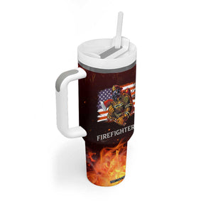 Firefighter Gifts For Men Tumbler With Handle First In Last Out American Flag TB10 Print Your Wear
