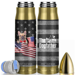 The Dogfather Bullet Tumbler English Bulldog Dog Father Dad Owner Funny Cute Pup Doggo TB10 Grey Print Your Wear