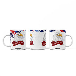 Happy 4th Of July Coffee Mug USA American Flag Bald Eagle Patriotic Red White Blue TB10 Print Your Wear