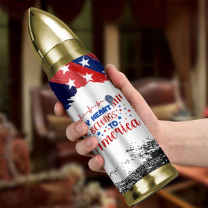 My Heart Belongs To America Patriotic Bullet Tumbler 4th Of July Independence Day American Flag TB10 Print Your Wear