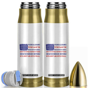 American Gifts Bullet Tumbler Independence Day 4th Of July USA Flag TB10 White Print Your Wear