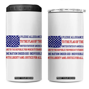 American Gifts 4 in 1 Can Cooler Tumbler Independence Day 4th Of July USA Flag TB10 One Size: 16 oz White Print Your Wear