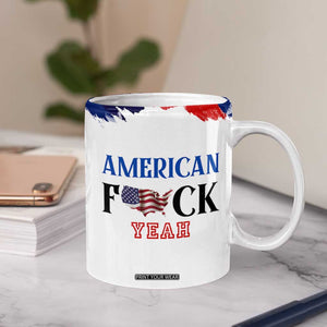 America Fck Yeah Coffee Mug Funny Patriotic USA Flag American Patriot TB10 Print Your Wear