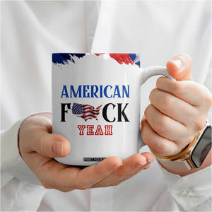 America Fck Yeah Coffee Mug Funny Patriotic USA Flag American Patriot TB10 Print Your Wear