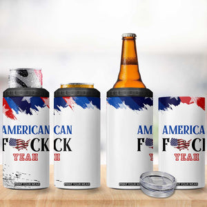 America Fck Yeah 4 in 1 Can Cooler Tumbler Funny Patriotic USA Flag American Patriot TB10 Print Your Wear