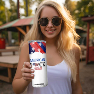 America Fck Yeah Skinny Tumbler Funny Patriotic USA Flag American Patriot TB10 Print Your Wear