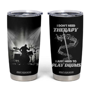 Drummer Tumbler Cup Drumstick Rock Music Lover Gift For Drummers TB10 Black Print Your Wear