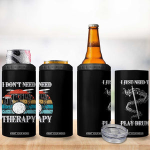 Drummer 4 in 1 Can Cooler Tumbler Retro Rock Music Lover Gift For Drummers TB10 Print Your Wear