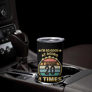 80th Birthday Tumbler Cup Turning 20 4 Times Retro 1946 80 Year Old Birthday TB10 Print Your Wear