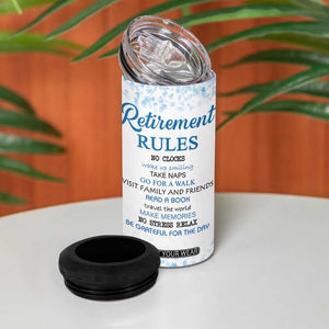 Retirement Gifts For Women 4 in 1 Can Cooler Tumbler Not My Problem Anymore Funny Retired Flowers Floral TB10 Print Your Wear