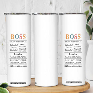 Thank You Gifts For Boss Skinny Tumbler Leader Manager Office Coworker Funny Christmas Birthday Gift TB10 Print Your Wear