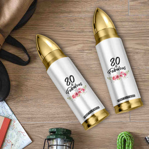 80 And Fabulous Bullet Tumbler 80th Birthday Gifts For Women Grandma Aunt Flower 1946 Present TB10 Print Your Wear