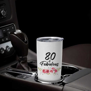 80 And Fabulous Tumbler Cup 80th Birthday Gifts For Women Grandma Aunt Flower 1946 Present TB10 Print Your Wear
